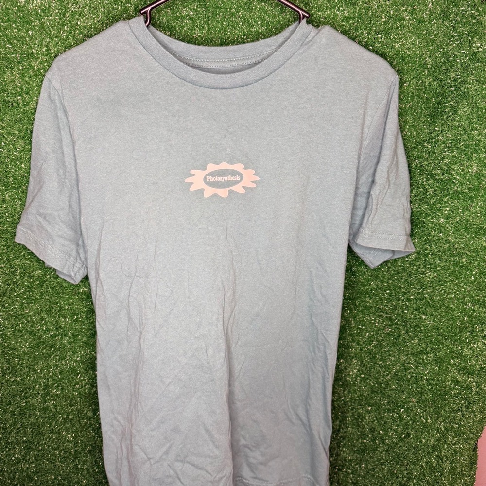 Old Navy Photosynthesis Palm Tree Graphic T-Shirt Teal Pink Men's Medium